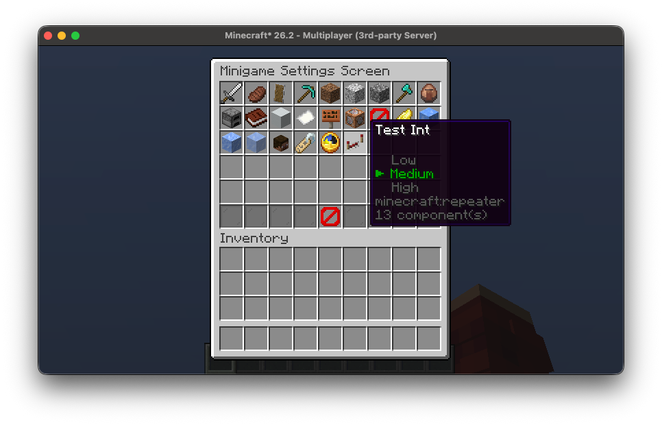 Image of Settings gui