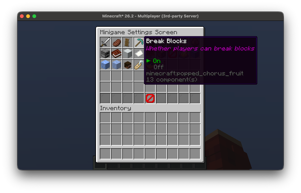 Image of Settings gui