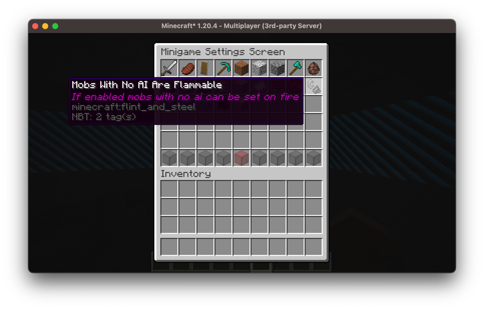 Image of Settings gui
