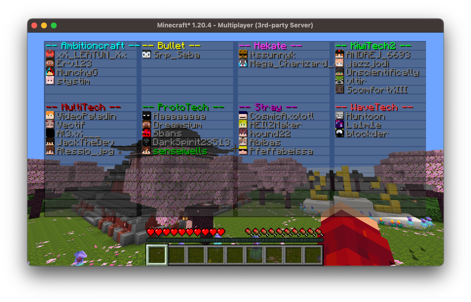 Tab Display With TeamListEntries